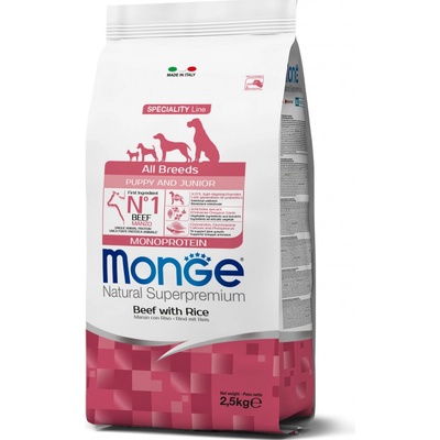 Monge Speciality Line All Breeds Puppy & Junior Monoprotein hovädzie ryža 2,5 kg