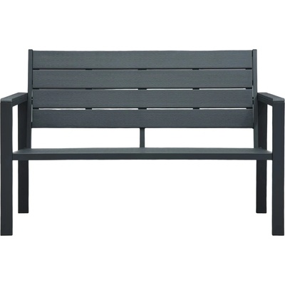 VidaXL Zahradní lavice 120 cm HDPE šedá dřevěný vzhled – Zbozi.Blesk.cz