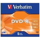 Verbatim DVD-R 4,7GB 16x, AZO, slim box, 5ks (43519)