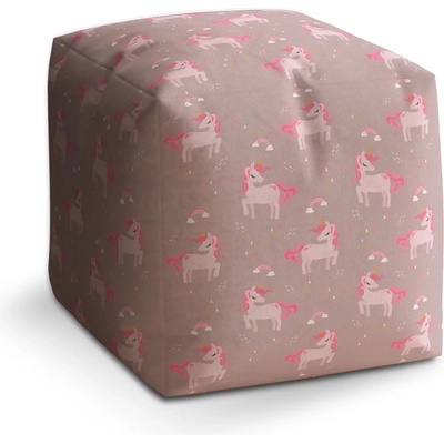 Sablio Taburet Kostka Pony: 40x40x40 cm