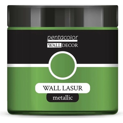 Pentart Wall Decor metalická lazúra 500 ml Zeleno-zlatá