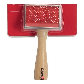 Camon четка сликер с дървена дръжка XL 12.5cm