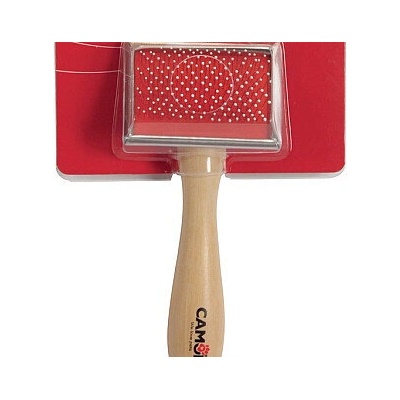 Camon четка сликер с дървена дръжка XL 12.5cm