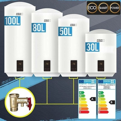 Aquamarin 80520 Elektrický závěsný ohřívač vody 100 L bílý