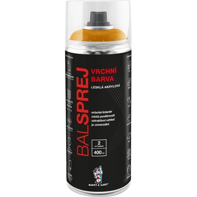 BARVY A LAKY HOSTIVAŘ vrchní barva ve spreji, Ral 1003 signální žlutá, 400 ml