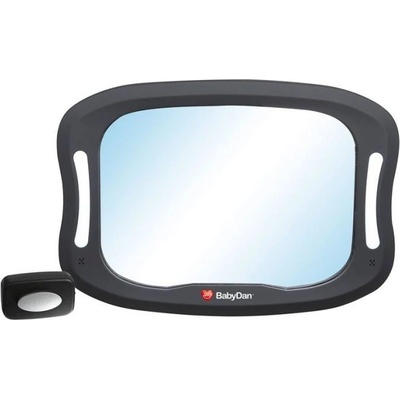 BABY DAN Nastavitelné zpětné zrcadlo do auta s LED osvětlením