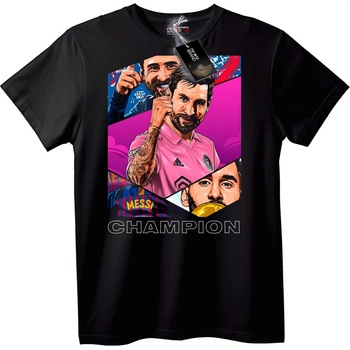 NOONEBRAND Тениска Messi шампион - 2XL, White