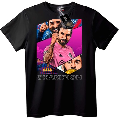 NOONEBRAND Тениска Messi шампион - 2XL, White