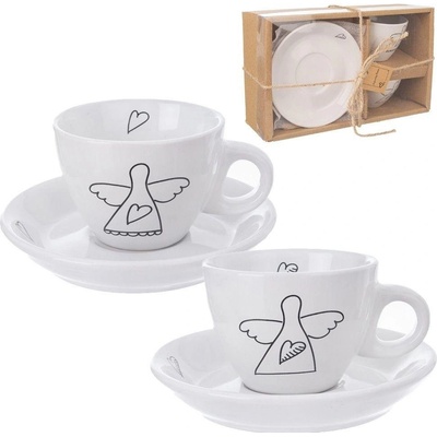ORION Hrnek ker podšálek ANGEL 2 x 90 ml – Sleviste.cz