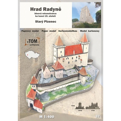 Papierový model Hrad Radyně Starý Plzenec