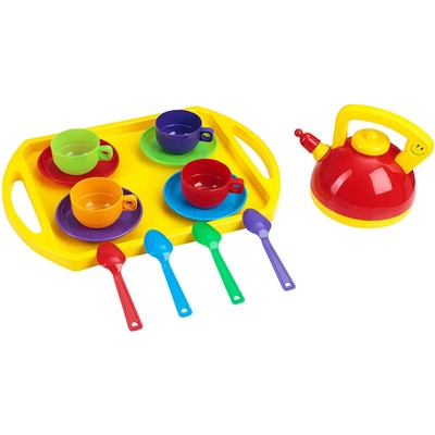 Bamsic КОМПЛЕКТ ДЕТСКА ТАБЛА С ЧАЙНИК И ЧАШИ