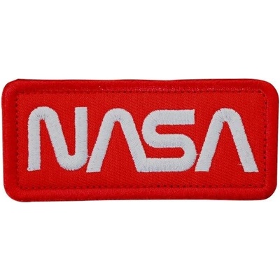 EA nášivka NASA bílá/červený podklad velcro