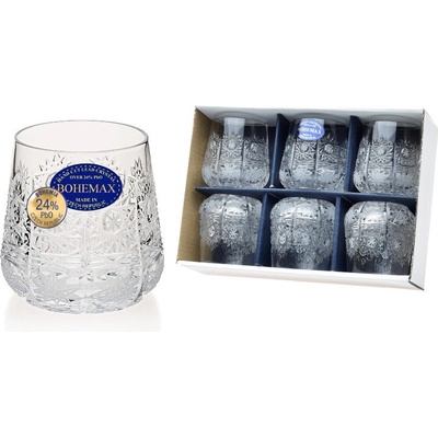 Bohemia Crystal Bohemia Crystal Broušené sklenice na likér destiláty panák nízký 6 x 30 ml