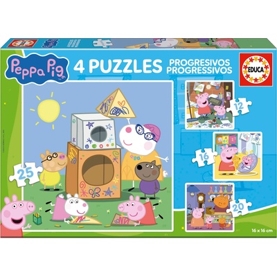 Educa - Puzzle 4v1 Peppa Pig - 1 - 39 piese