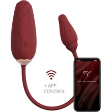 Viotec Flora Wearable Vibrator with App Control Gold & Wine Red