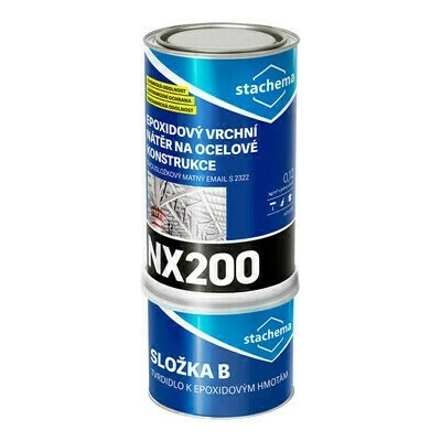 Stachema NX200 Epoxidový vrchní nátěr na ocelové konstrukce matný ČSN 1999 černá 10 kg