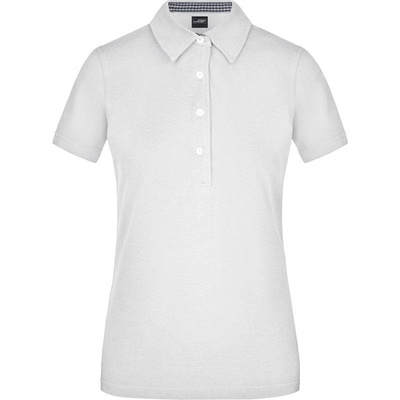 James & Nicholson JN 969 Dámske piqué polo biela modrá navy biela