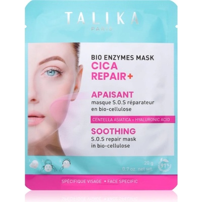 Talika Bio Enzymes Cica Repair Soothing платнена маска за проблемна кожа, акне 20 гр