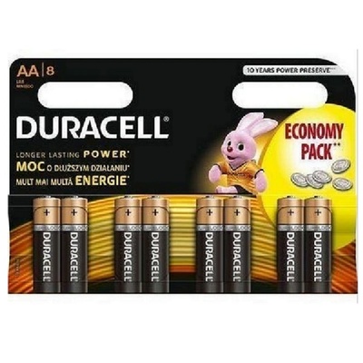 Duracell Basic LR6 AA алкални батерии 8 броя (5000394058019)