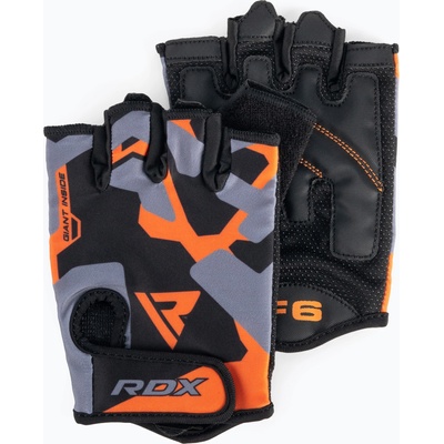 RDX Sumblimation F6 черно-оранжеви фитнес ръкавици WGS-F6O