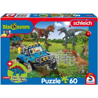 SCHMIDT Schleich Prehistorickí obri + figúrka Schleich 60 dielov
