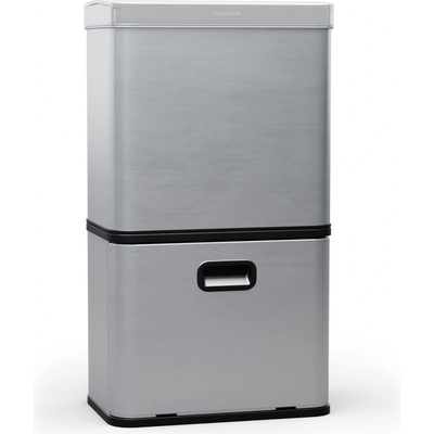 Klarstein Touchless, senzorový odpadkový kôš, 56 l, z nehrdzavejúcej ocele, 3 koše, Soft-Close zatváranie KG30-56l-ss
