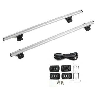Греди напречни за багажник за кола напречни - за фабрични резби на покрива, 135см, с ключ