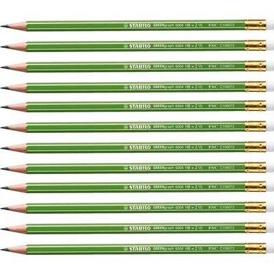 Stabilo GREENgraph s gumou HB 12 ks