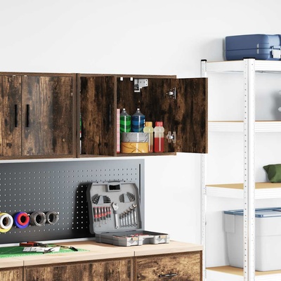 vidaXL гараж стенен шкаф опушен дъб инженерна дървесина (860651)