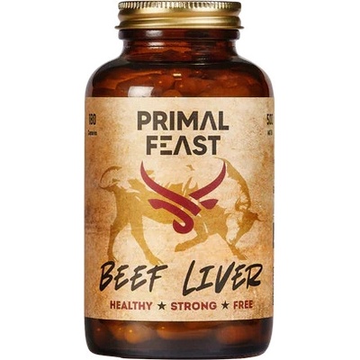 Primal Feast Beef liver Bio hovězí játra sušená mrazem 180 kapslí