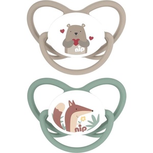 NIP Силиконови залъгалки NIP - Butterfly, Мече и лисица, 0-6 м, 2 броя (140008213105061) - ozone