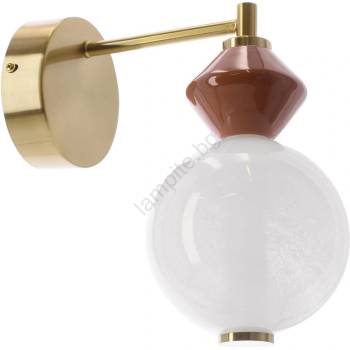 Candellux Led стенна лампа flores led/7w/230v златна/кафява (ca1182)