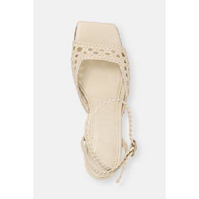 Souliers Martinez сандали с дебел ток от кожа LEA (LEA.WHITE)