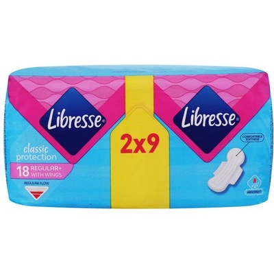 Libresse Превръзки с крилца Libresse - Classic Normal, 18 броя