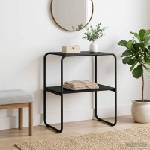 vidaXL Конзолна маса Черен дъб 60 x 42, 5 x 70 см Инженерна дървесина (8007509)