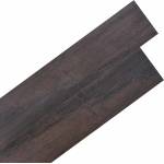 vidaXL Самозалепващи PVC дъски за под Тъмен кафяв 30, 5 x 61 см 28 бр (42046416)