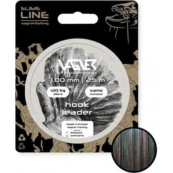 VAGNER Náväzcová šnúra Hook Leader Camo Multicolor 25 m 1,00 mm