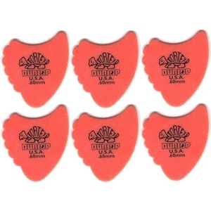 Dunlop 414R 0.60 Tortex Fins 6 Перце за китара (414R60-6PACK-SET)