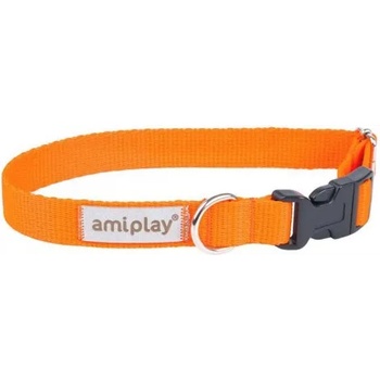 amiplay collar SAMBA - нашийник за куче - ОРАНЖЕВ, размер M - 25-40 х 2 см - Полша - 278417