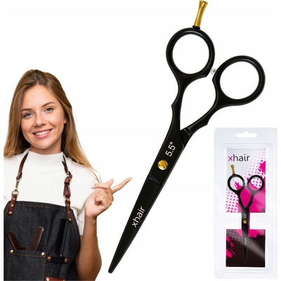 Xhair Nožnice na kĺzanie Kadernícke nožnice Black 5,5"