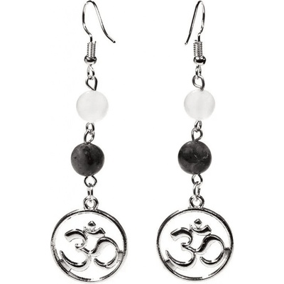 Milujeme Kameny Labradorit a achát s přívěskem Óm náramek kulička NK123