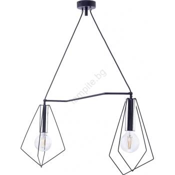 JUPITER 1662 - Пендел KAIR 2xE27/60W/230V черен/хром (10701662)