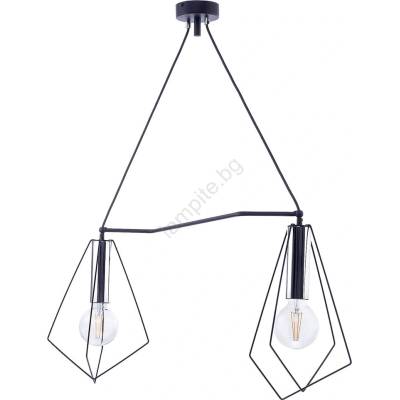 JUPITER 1662 - Пендел KAIR 2xE27/60W/230V черен/хром (10701662)