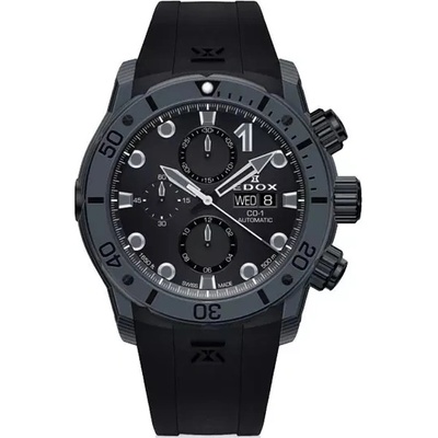 Edox CO-1 Carbon Chrono Automatic 01125-CLNGN-NING - Мъжки часовник (01125-CLNGN-NING)
