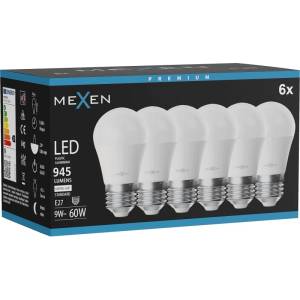 Mexen Nova 6x LED Крушка E27, G45, 9W, Неутрална - 4000K, 945 lm - L101-E27-0940-01x06 (L101-E27-0940-01x06)