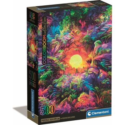 CLEMENTONI ColorBoom Východ slunce v džungli 500 dílků