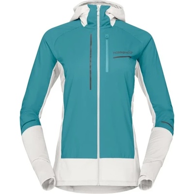 Norrøna Дамско яке за бягане Norrøna Women's Senja Alpha90 Hood Running jacket - Brittany Blue / Snow White (128-0672-0114)