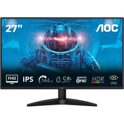 Монитор AOC 27B36X, 27" (68.58cm) IPS панел, 144Hz, Full HD, 4ms, 20 000 000: 1, 300cd/m2, DisplayPort, HDMI (27B36X)