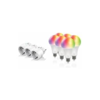 DELTACO Смарт комплект DELTACO SH-KIT03, 3 x мини контакти, 6 x LED крушки, DELT-SH-KIT03