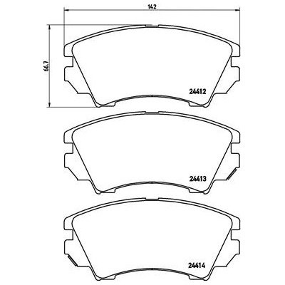 BREMBO Sada brzdových platničiek kotúčovej brzdy P59055
